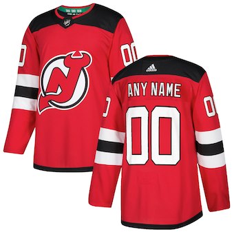 NHL Men adidas New Jersey Devils Red Authentic Customized Jersey